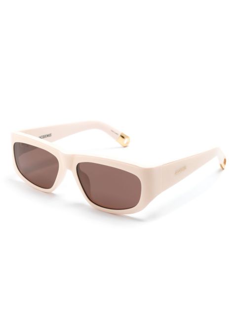 Jacquemus rectangle-frame sunglasses - Pink - zdjęcie produktu nr 2