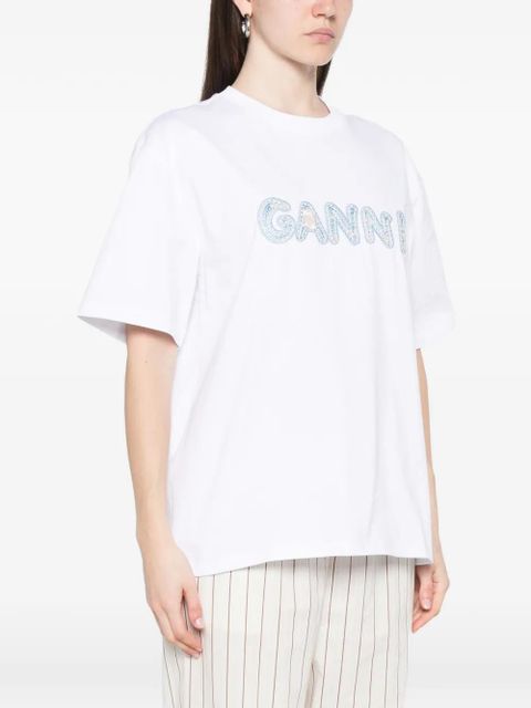 GANNI logo T-shirt - White