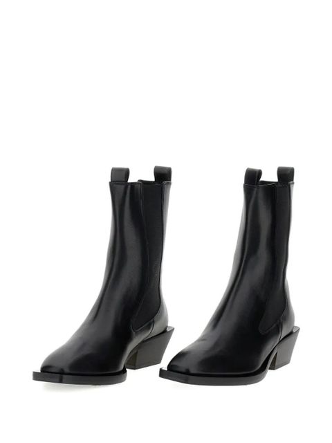 Aeyde leather pointed-toe boots - Black