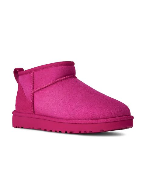 UGG śniegowce zamszowe Classic Ultra Mini kolor różowy 1116109.DNY - zdjęcie produktu nr 2