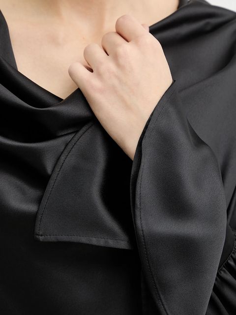 Pinko bluzka damska kolor czarny gładka 105961 A2YM