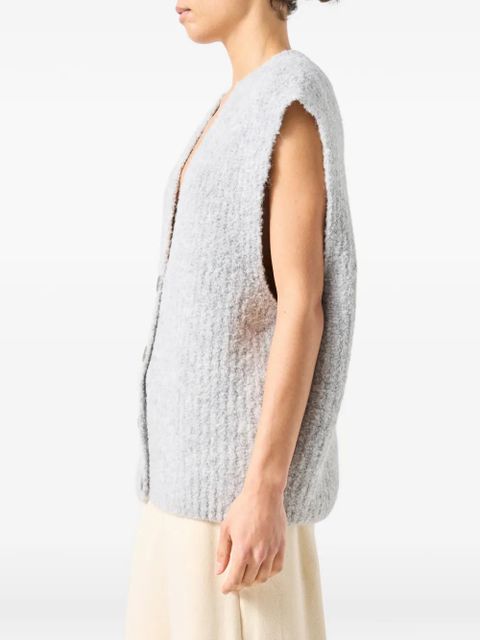 American Vintage Zolly sleeveless cardigan - Grey