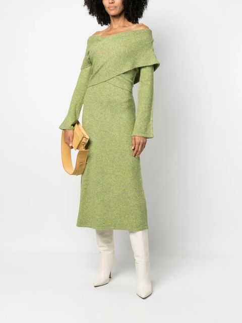 Cult Gaia Zennie draped midi dress - Green - zdjęcie produktu nr 2