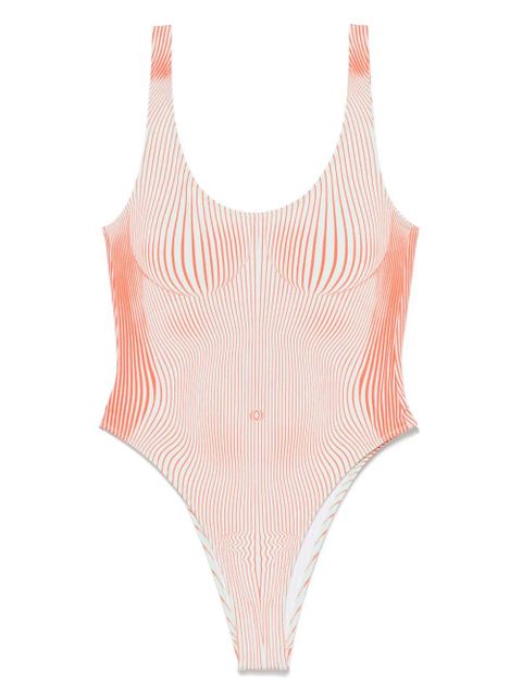 Jean Paul Gaultier Pinstripe Body Morphing swimsuit - Green - zdjęcie produktu nr 1
