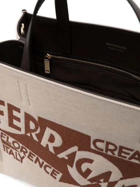 Ferragamo logo tote bag - Neutrals