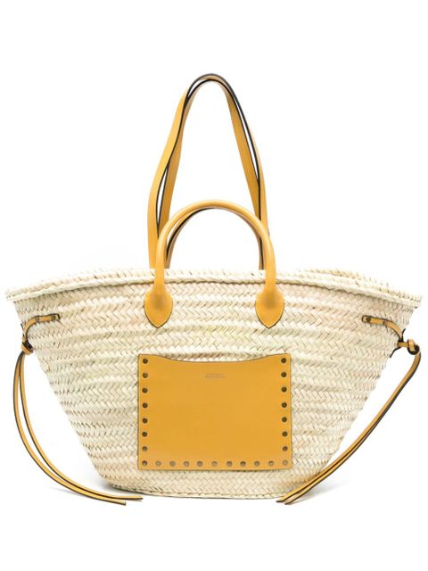 ISABEL MARANT Cadix woven beach bag - Neutrals