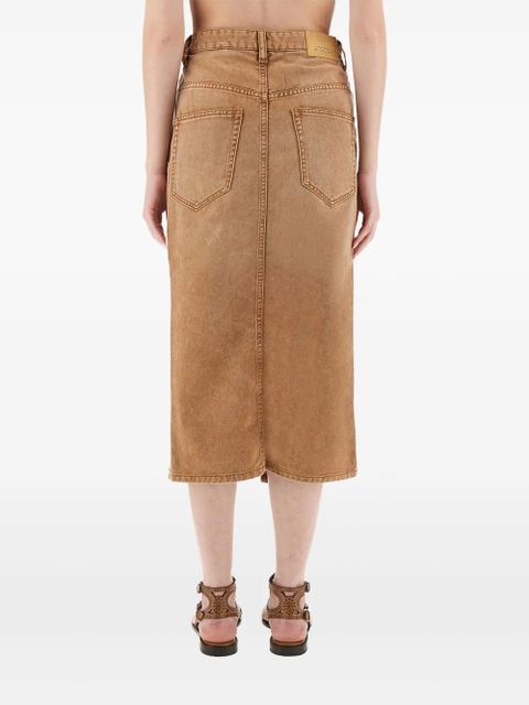 ISABEL MARANT front-slit denim skirt - Brown - zdjęcie produktu nr 2