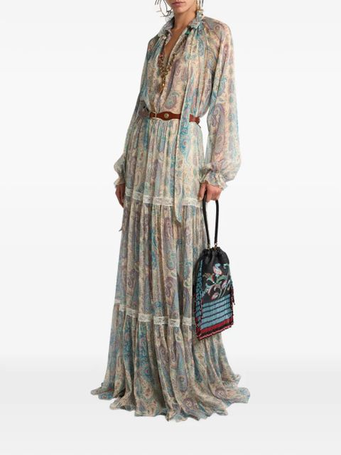 ETRO scarf-detail paisley-print silk blouse - Neutrals - zdjęcie produktu nr 2