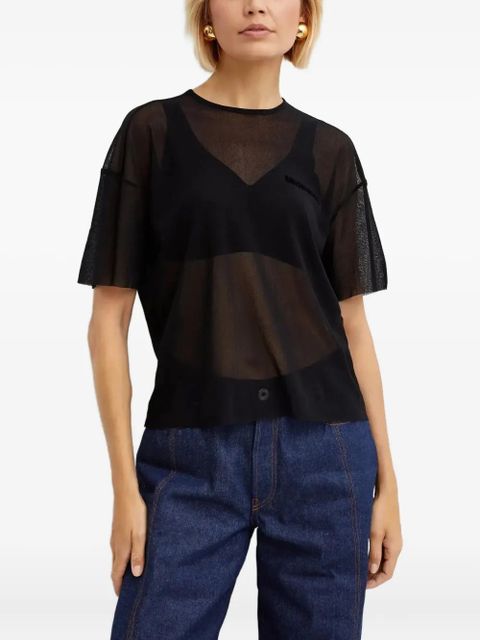 Jean Paul Gaultier short-sleeves tulle T-shirt - Black - zdjęcie produktu nr 1