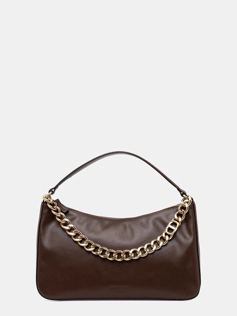 Twinset torebka skórzana kolor brązowy 252TB7161 - zdjęcie produktu nr 1