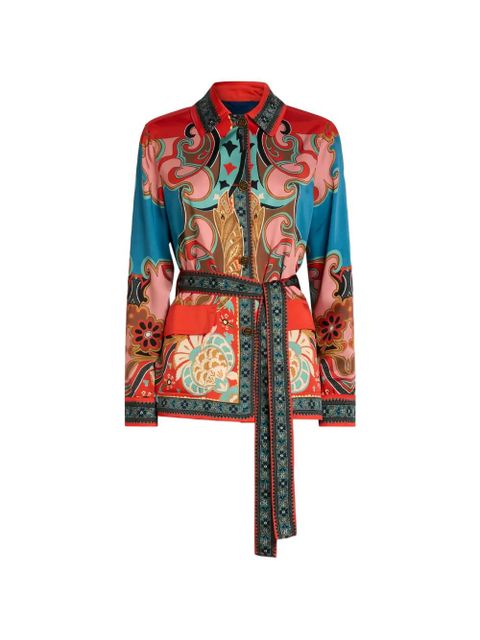 ETRO belt patterned jacket - Red - zdjęcie produktu nr 1