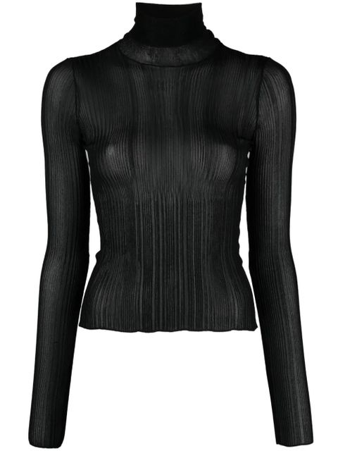 Givenchy semi-sheer mock-neck top - Black - zdjęcie produktu nr 1