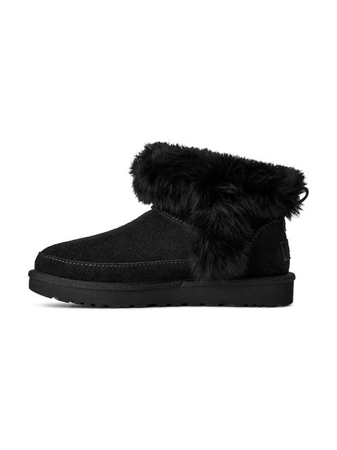 UGG śniegowce zamszowe Classic Ultra Mini Chalet kolor czarny 1173832.BLK
