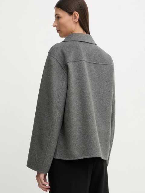 Marc O'Polo kurtka z dodatkiem wełny kolor szary przejściowa 600024370009