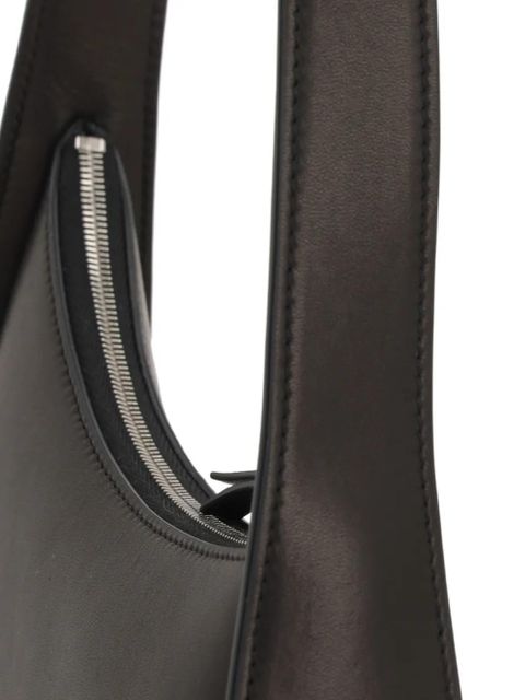 The Row crescent zip shoulder bag - Black