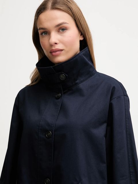 United Colors of Benetton kurtka bawełniana kolor granatowy przejściowa oversize 2QJYDN07Y