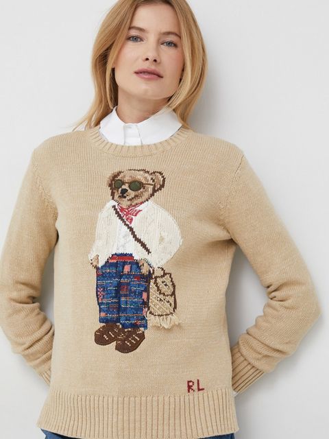 Polo Ralph Lauren sweter damski kolor beżowy