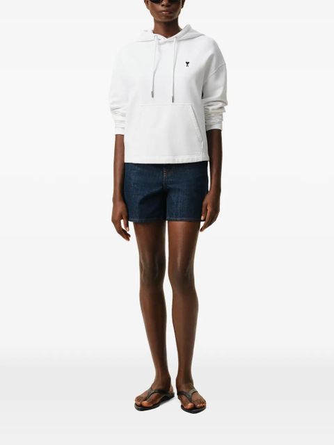 AMI Paris Ami De Coeur heart-logo cotton hoodie - White - zdjęcie produktu nr 2