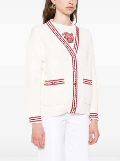 Maje embroidered cardigan - White