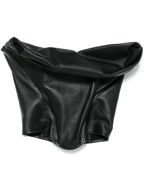 Magda Butrym draped leather corset - Black - zdjęcie produktu nr 1