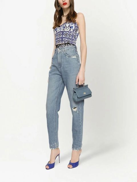 Dolce & Gabbana mini-ripped detail jeans - Blue - zdjęcie produktu nr 2