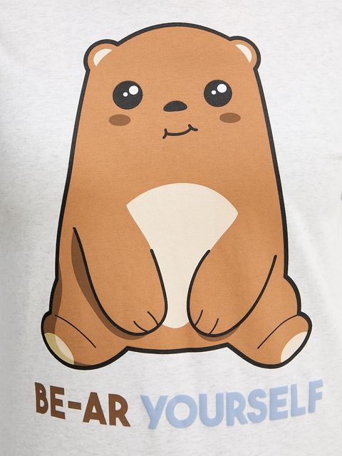 United Colors of Benetton piżama damska kolor szary 3DKE3P04C