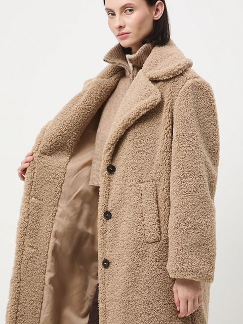 Medicine płaszcz damski kolor brązowy