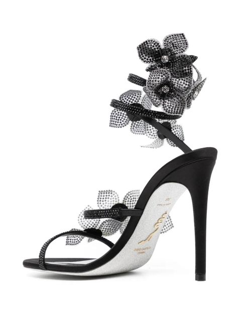 René Caovilla crystal embellishment sandals - Black