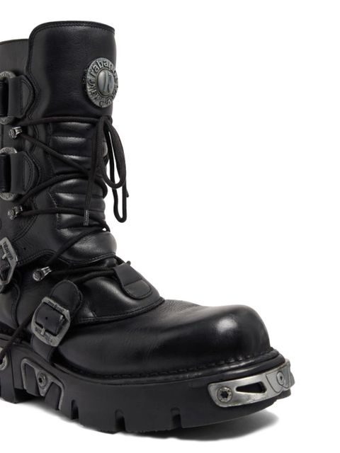 Rabanne x New Rock buckled leather boots - Black - zdjęcie produktu nr 2