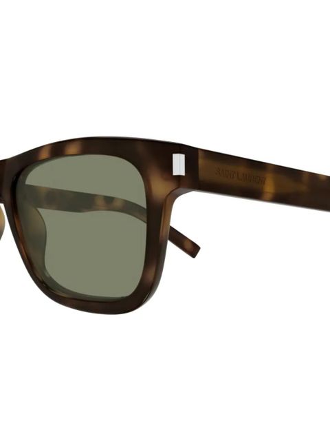 Saint Laurent Eyewear logo-engraved sunglasses - Brown - zdjęcie produktu nr 2