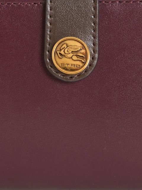 ETRO pegasus-button leather wallet - Red