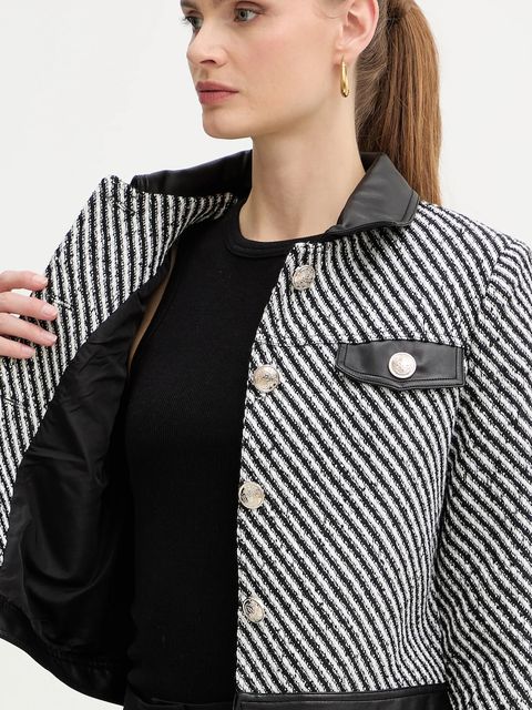 Morgan marynarka kolor czarny jednorzędowa wzorzysta VEGGO - zdjęcie produktu nr 2