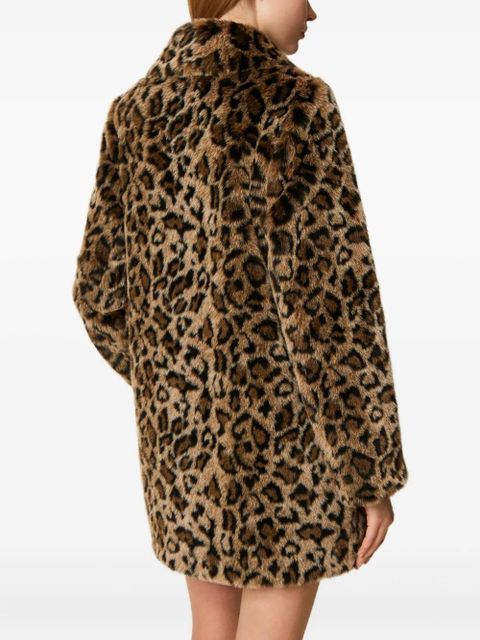 TWINSET leopard-print faux-fur coat - Brown
