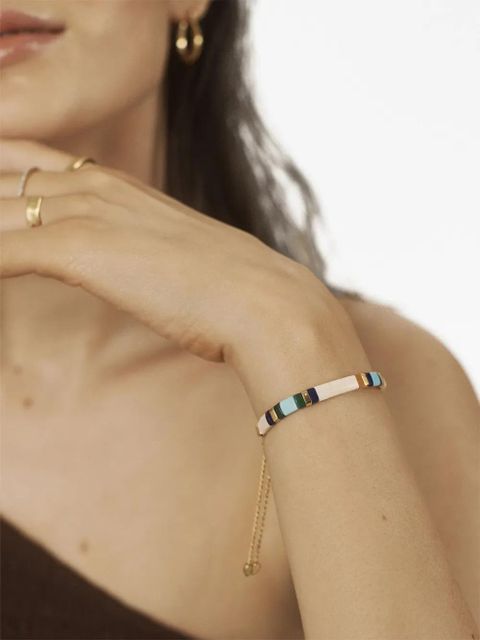 Monica Vinader Delphi jasper friendship bracelet - White