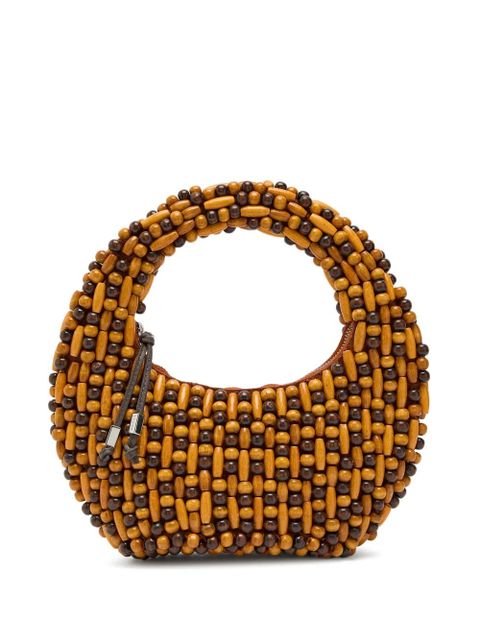 STAUD Reef beaded tote bag - Brown - zdjęcie produktu nr 1