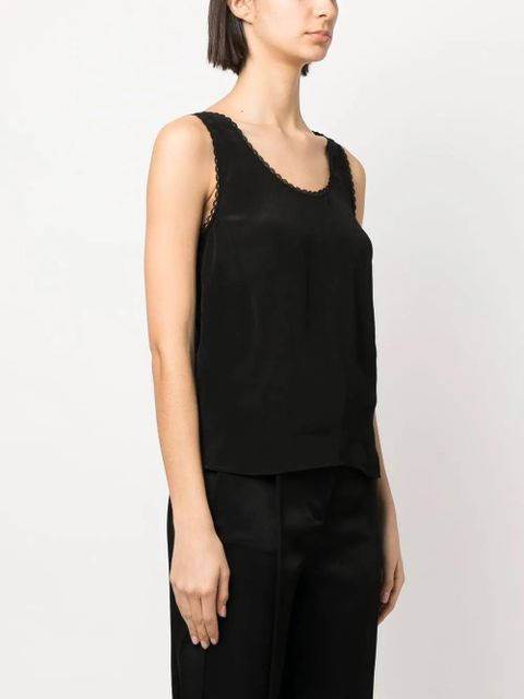 TWINSET scallop-edge tank top - Black