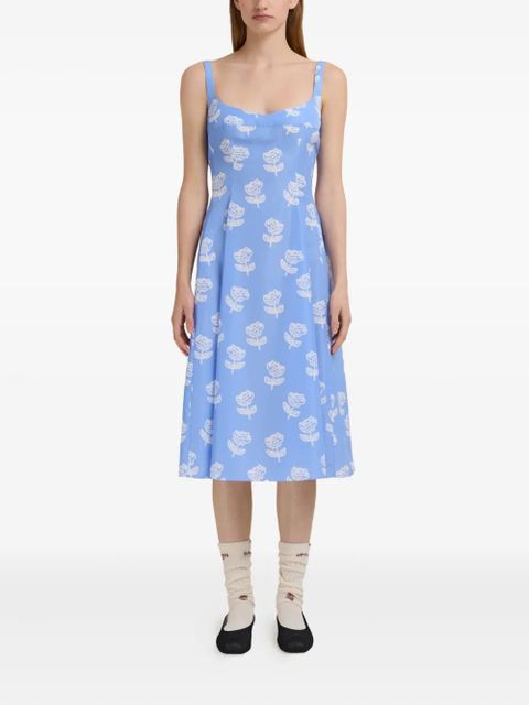 Marni floral print slip dress - SRB50 blue - zdjęcie produktu nr 1