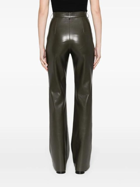 Nanushka Leena faux-leather trousers - Green