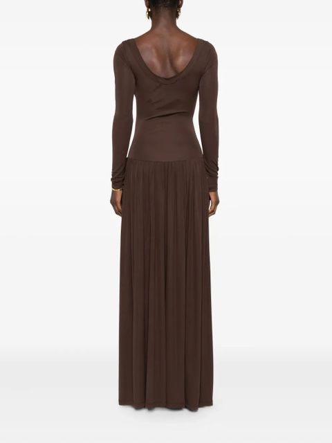 Aya Muse long-sleeved dress - Brown