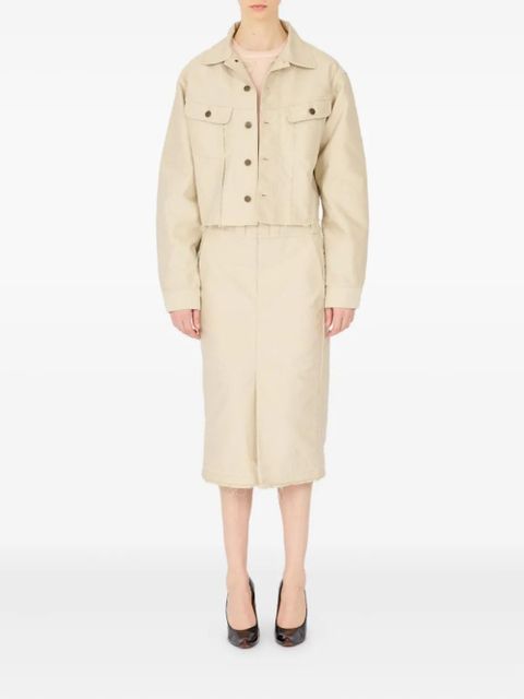 Maison Margiela cropped denim jacket - Neutrals - zdjęcie produktu nr 2