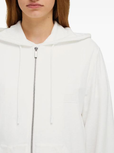 Ferragamo zip-up hoodie - White