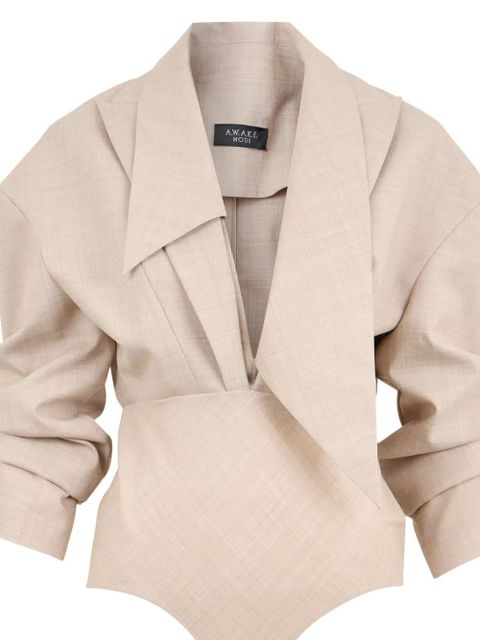 A.W.A.K.E. Mode tailored bodysuit - Neutrals