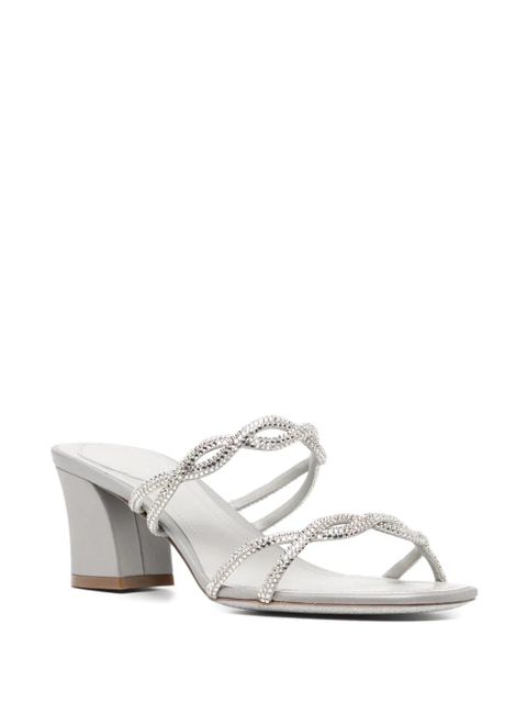René Caovilla 55mm crystal-embellishment sandals - Grey