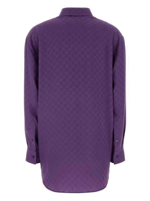 Gucci GG jacquard silk shirt - Purple - zdjęcie produktu nr 2