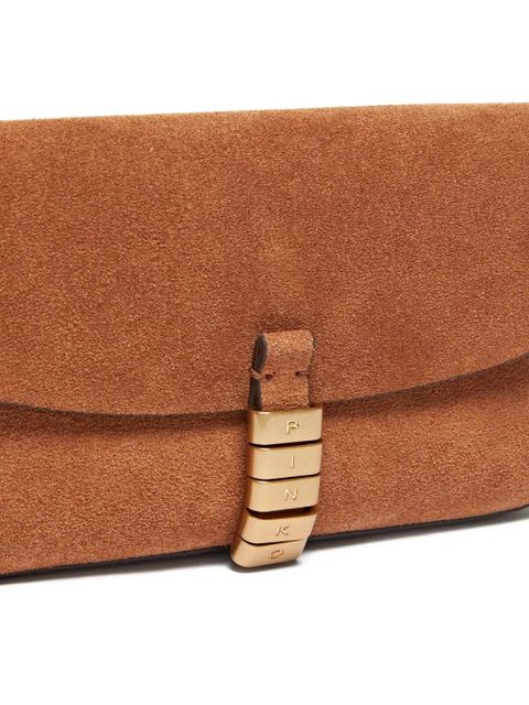 PINKO gold-tone cross body bag - Brown