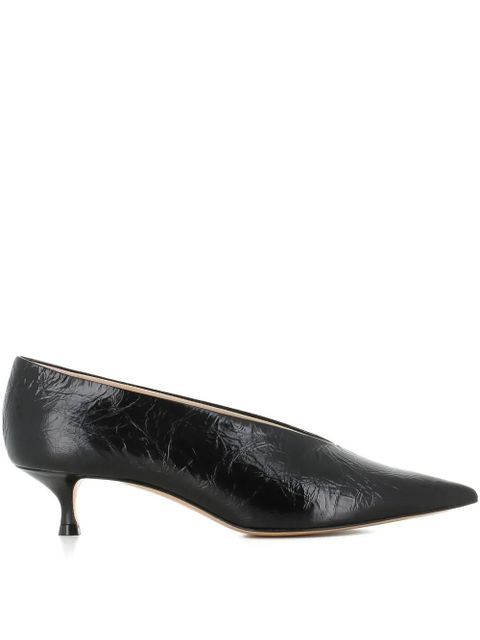 Le Monde Beryl pointed-toe leather pumps - Black - zdjęcie produktu nr 1