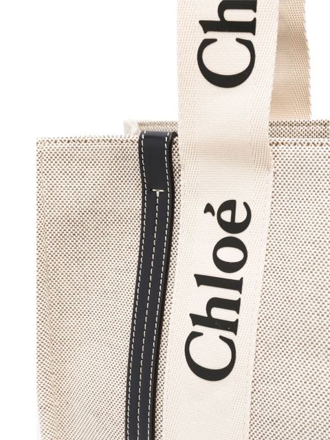 Chloé Woody tote bag - Neutrals