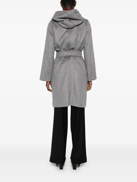 Max Mara hooded belted coat - Grey