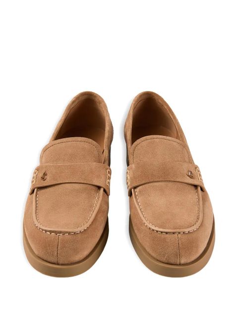 Jimmy Choo Ivy logo-detail loafers - Brown