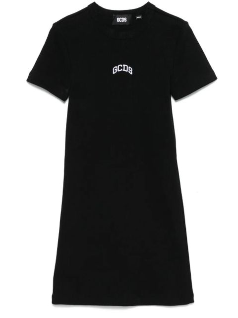 GCDS logo-embroidered mini dress - Black - zdjęcie produktu nr 1